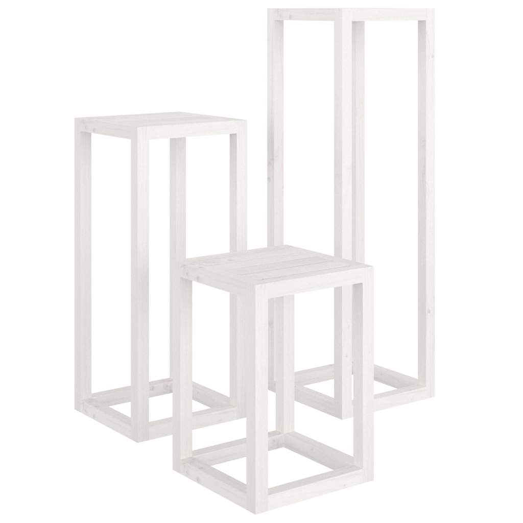 Vidaxl Stand in 3 parti Plant Set Pine Solid Pine
