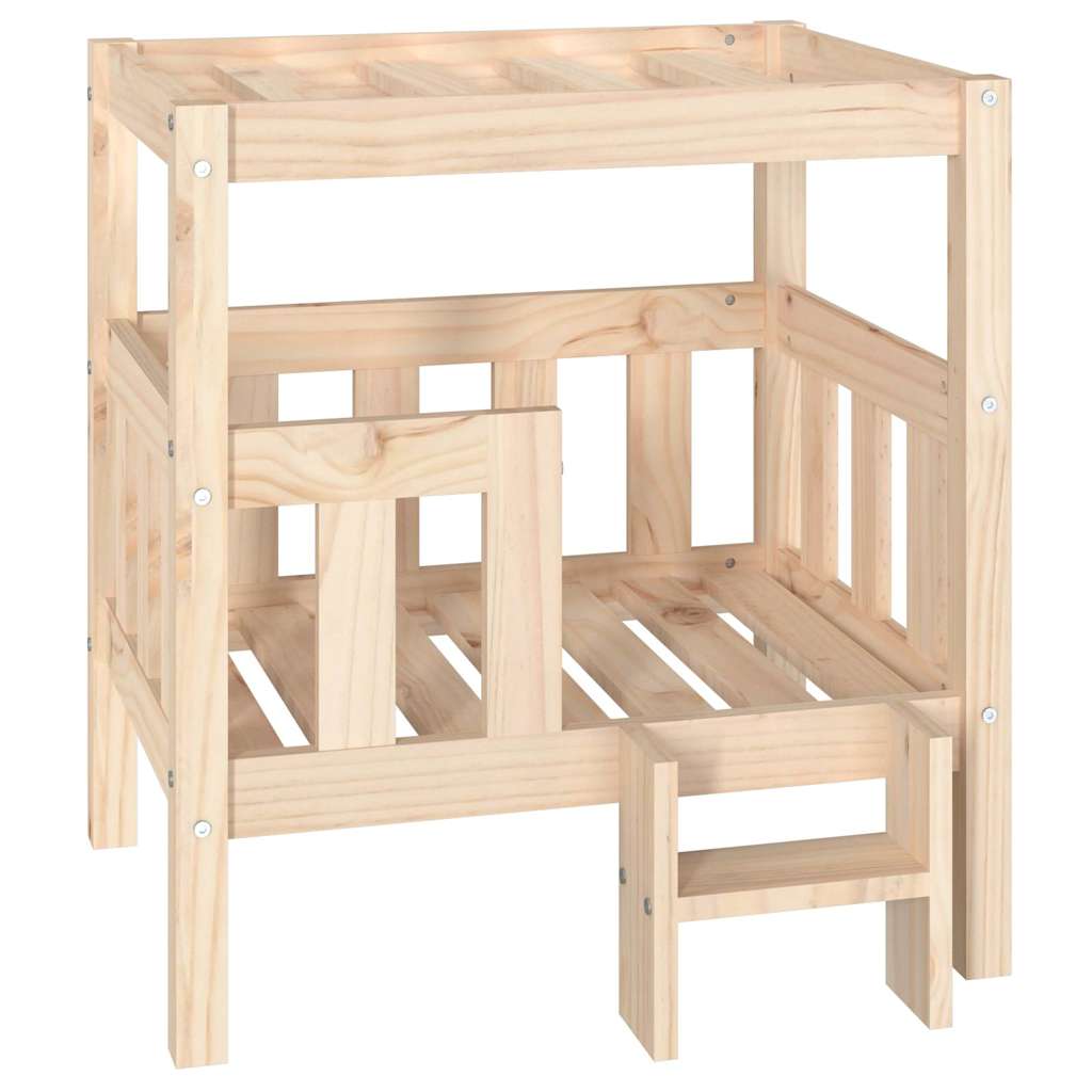 Vidaxl Dog Basket 65.5x43x70 cm Pino solido