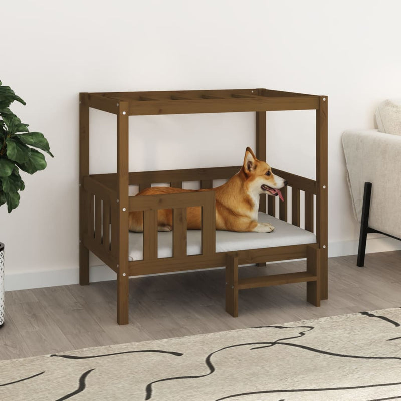 Vidaxl Dog Basket 95.5x73.5x90 cm Miele di pino solido marrone
