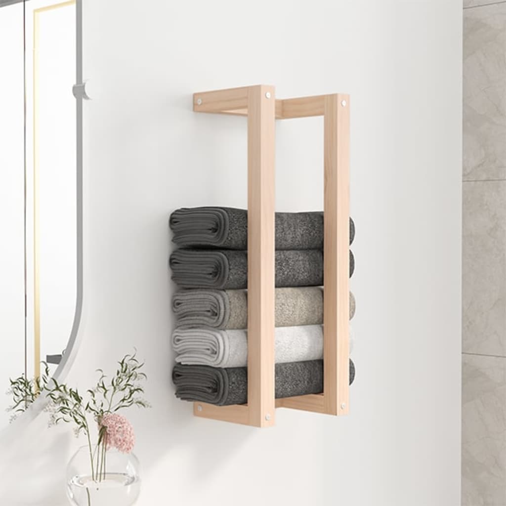 Porta asciugamani Vidaxx 23x18x60 cm in legno di pino massiccio