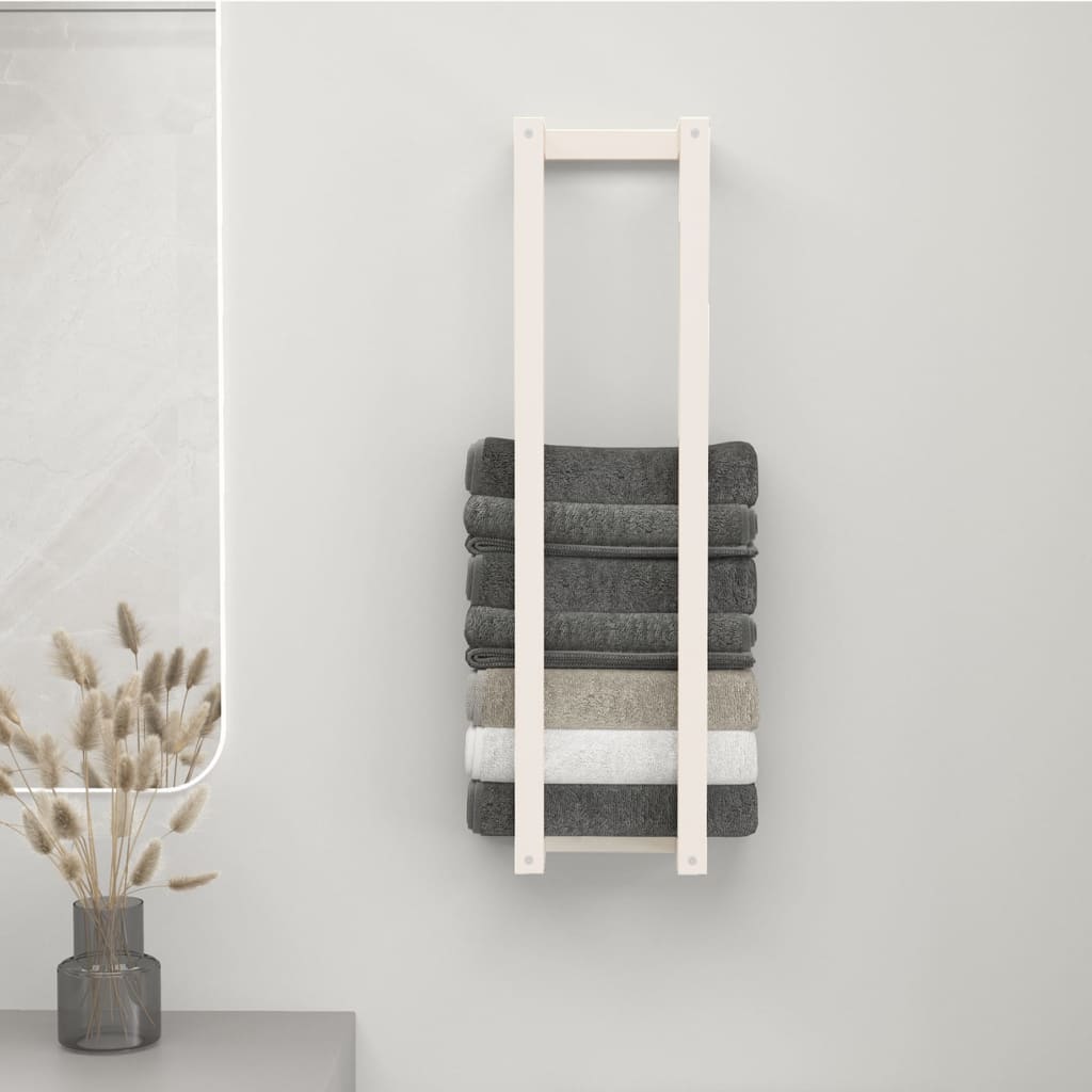 Vidaxx toallero 23x18x90 cm madera maciza de pino blanco