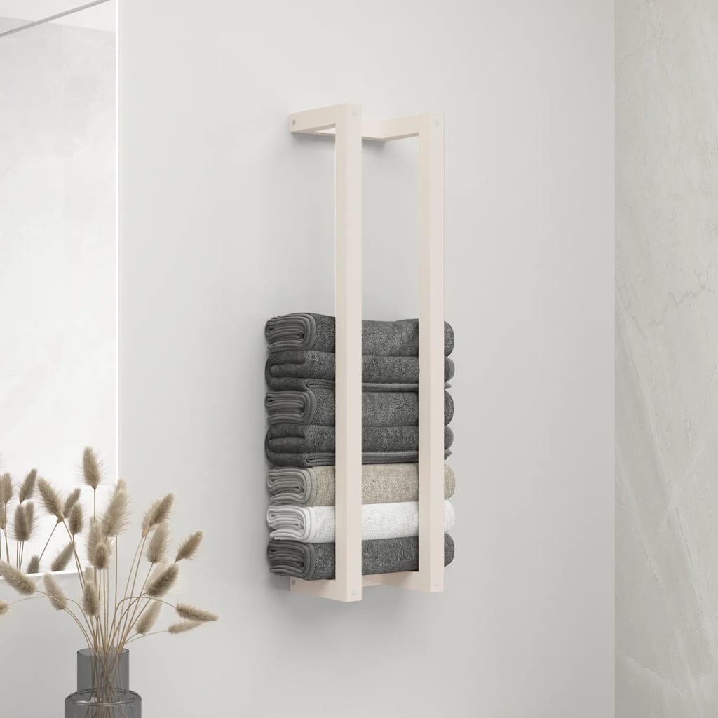 Vidaxx toallero 23x18x90 cm madera maciza de pino blanco