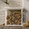 Vidaxl haardhoutrek 108x64,5x109 cm massief grenenhout wit