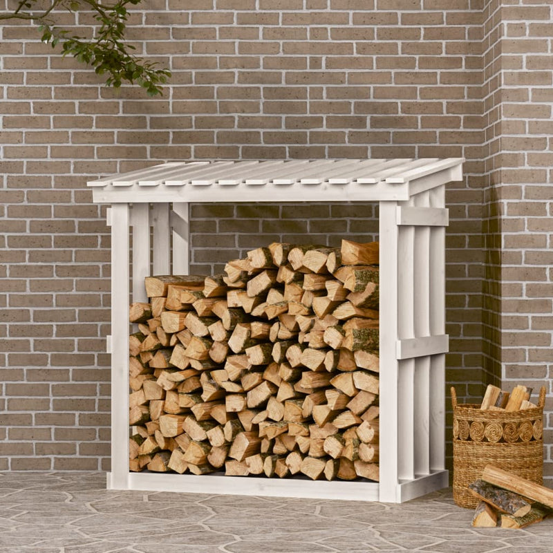 Leñero Vidaxx 108x64,5x109 cm madera maciza de pino blanco