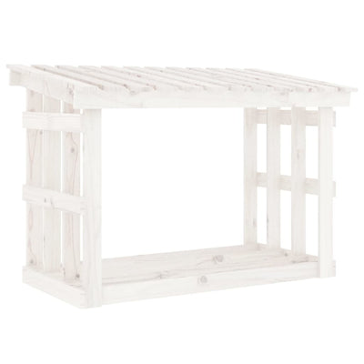 Vidaxl haardhoutrek 108x64,5x77 cm massief grenenhout wit