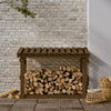 Chimenea de Vidaxl 108x64.5x77 cm de pino sólido marrón