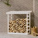 Vidaxl Fireplace Trek 108x64.5x110 cm de pino sólido
