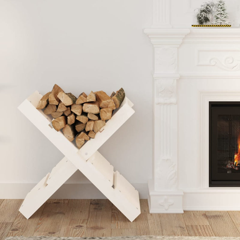 Porta a blocchi in legno Vidaxl 47x39.5x48 cm Pino solido bianco