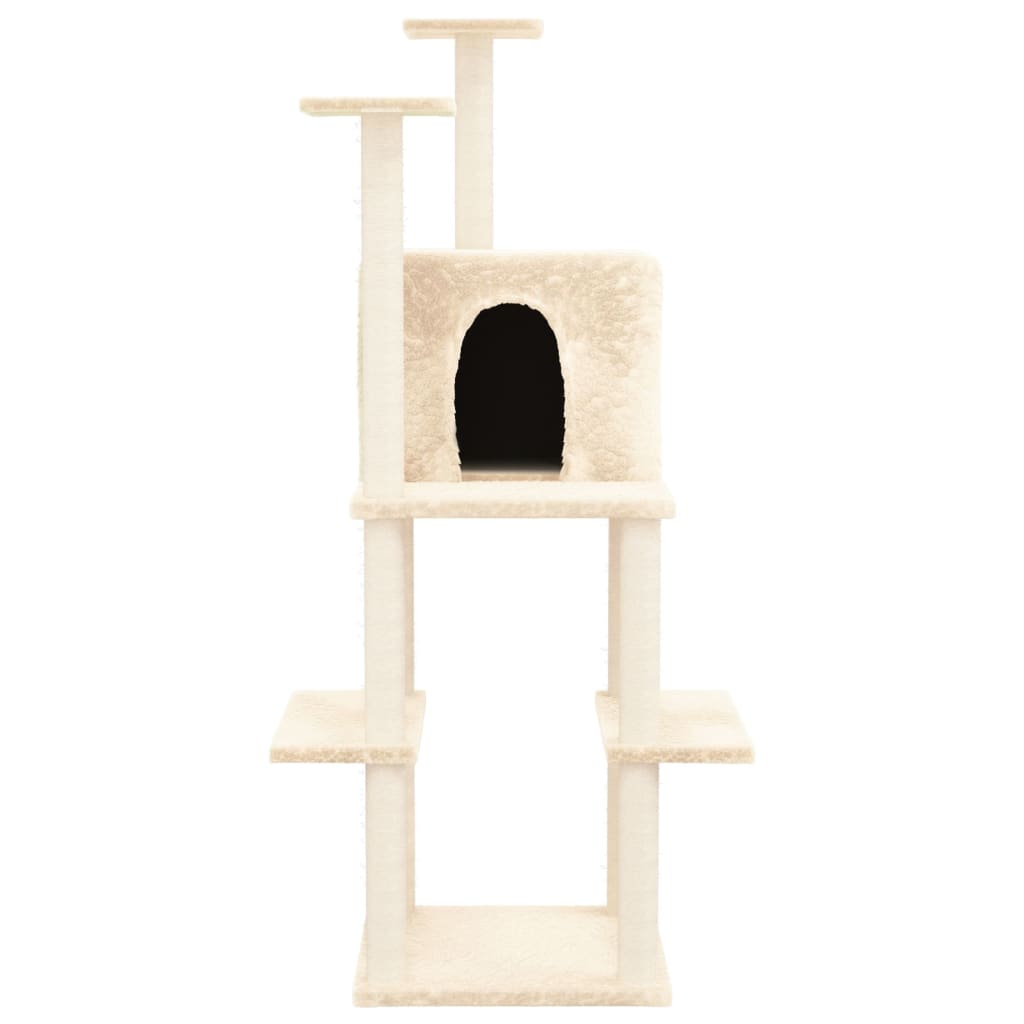 Vidaxl Cat Furniture con graffi di sisal 144,5 cm crema