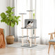 Vidaxl cat furniture with sisal scratching posts 144.5 cm light gray