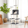 Muebles de gato de Vidaxl con postes de rascado de sisal 144.5 cm de gris oscuro