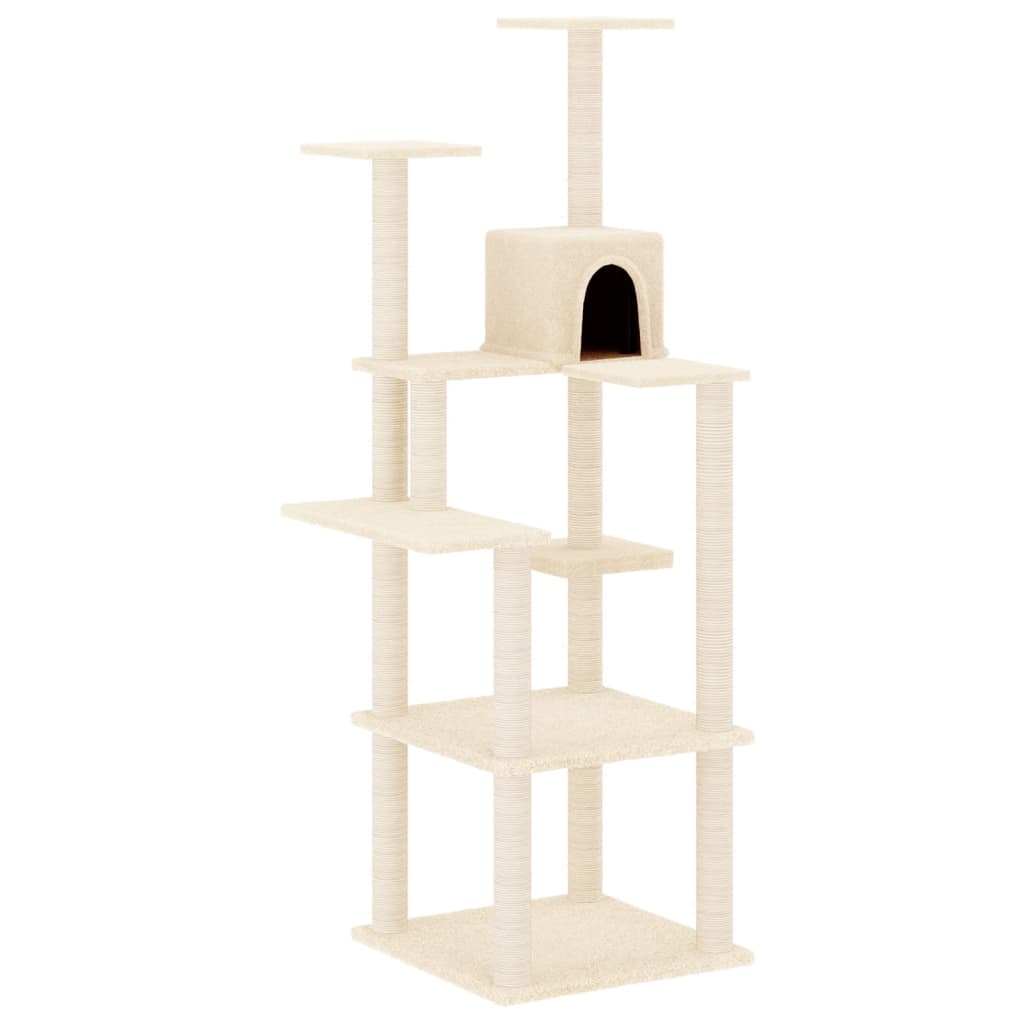 Vidaxl Cat Furniture con graffi di sisal 153 cm crema