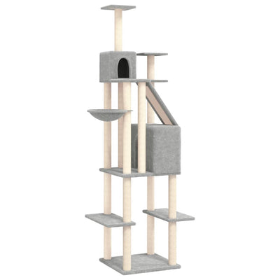 Vidaxl Cat Furniture con graffi di sisal 201 cm grigio chiaro