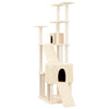 Muebles de gato de Vidaxl con postes de rascado de sisal 190 cm de crema