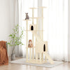 Muebles de gato de Vidaxl con postes de rascado de sisal 190 cm de crema