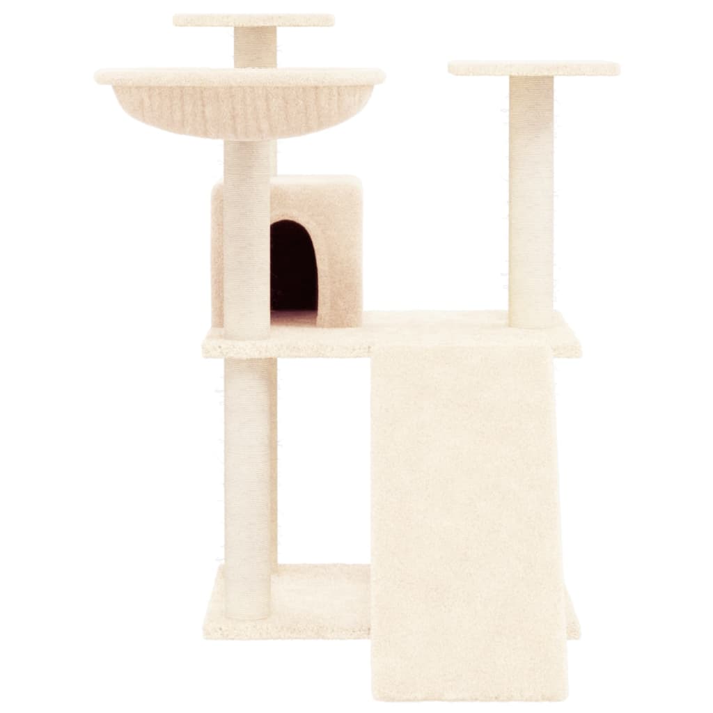 Muebles de gato de Vidaxl con postes de rascado de sisal 83 cm de crema