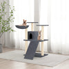 Muebles de gato de Vidaxl con postes de rascado de sisal 83 cm de gris oscuro