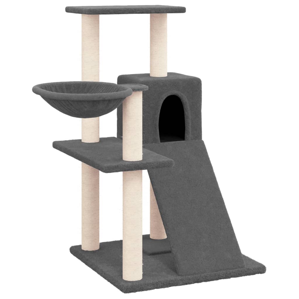 Vidaxl Cat Furniture con graffi di sisal 82 cm Grigio scuro