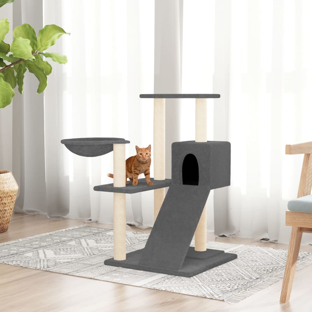 Vidaxl Cat Furniture con graffi di sisal 82 cm Grigio scuro