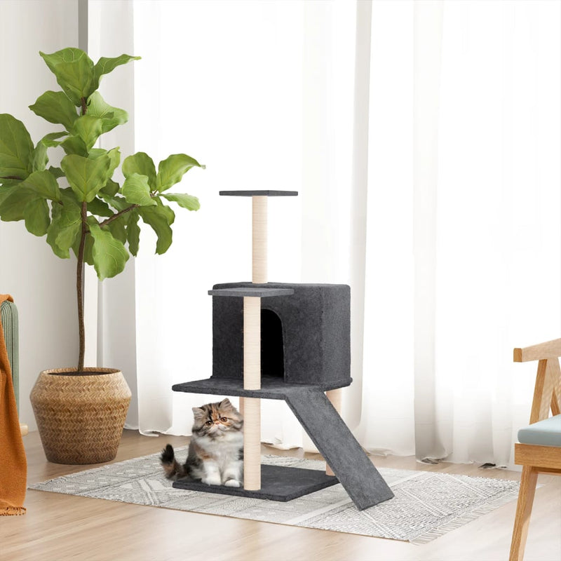 Vidaxl Cat Furniture con graffi di sisal 109 cm grigio scuro