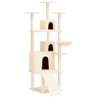 Vidaxl Cat Furniture con graffi di sisal a 175 cm crema