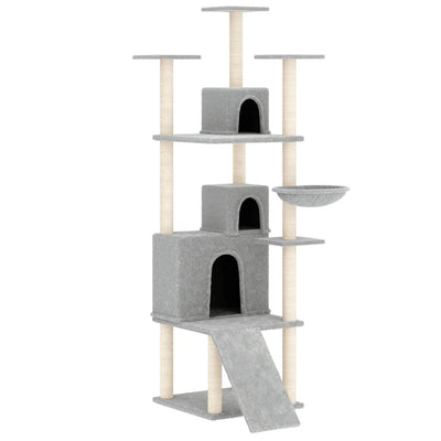 Vidaxl Cat Furniture con graffi di sisal 175 cm grigio chiaro
