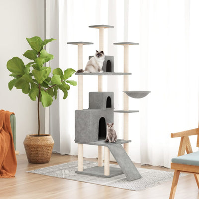 Vidaxl Cat Furniture con graffi di sisal 175 cm grigio chiaro