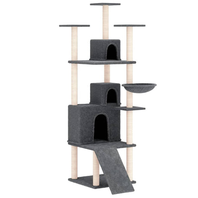 Vidaxl Cat Furniture con graffi di sisal 175 cm grigio scuro