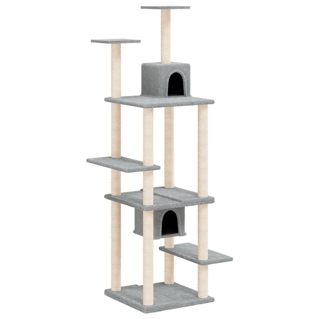 Vidaxl Cat Furniture con graffi di sisal 176 cm grigio chiaro