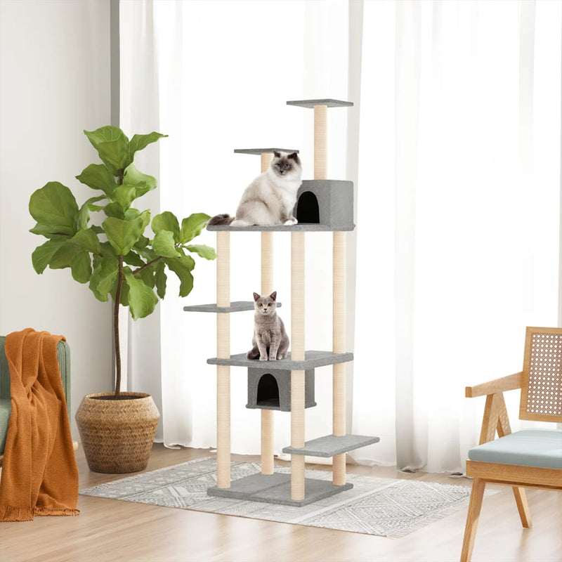 Vidaxl Cat Furniture con graffi di sisal 176 cm grigio chiaro