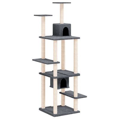 Vidaxl Cat Furniture con graffi di sisal 176 cm grigio scuro