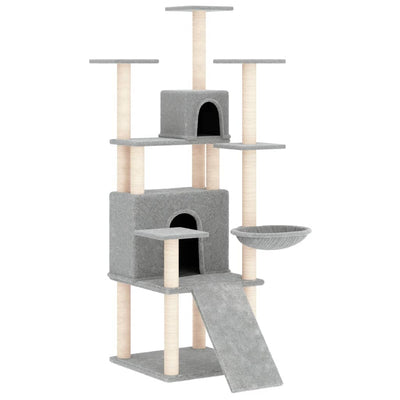 Vidaxl Cat Furniture con graffi di sisal 154 cm grigio chiaro