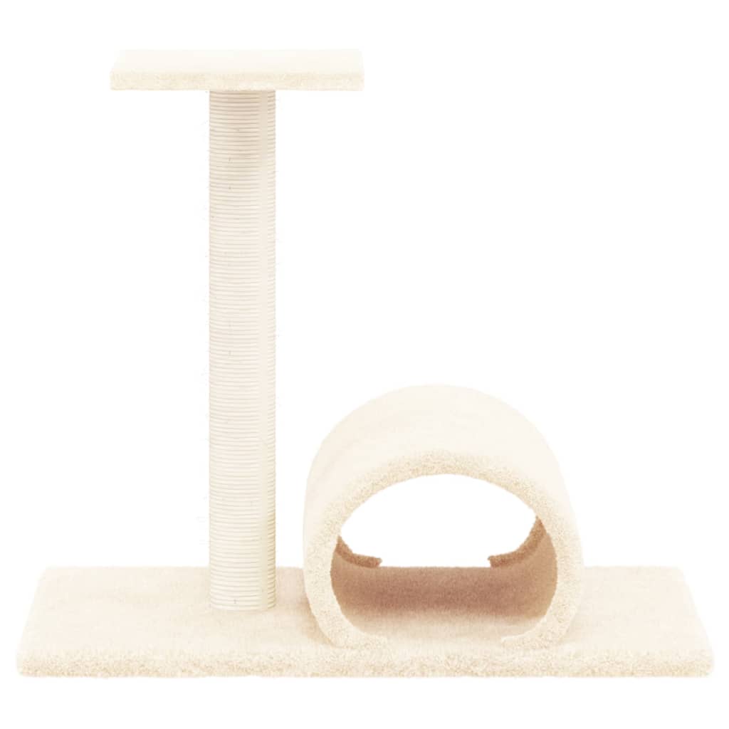 Vidaxl Cat Furniture con tunnel 60x34.5x50 cm Crema