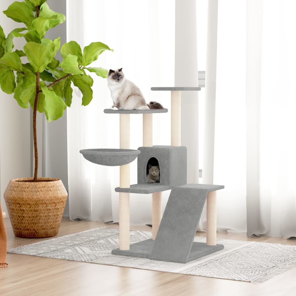 Vidaxl Cat Furniture con graffi di sisal 94 cm grigio chiaro