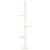 Vidaxl Cat Muebles de piso a techo 267.5-297.5 cm de color crema