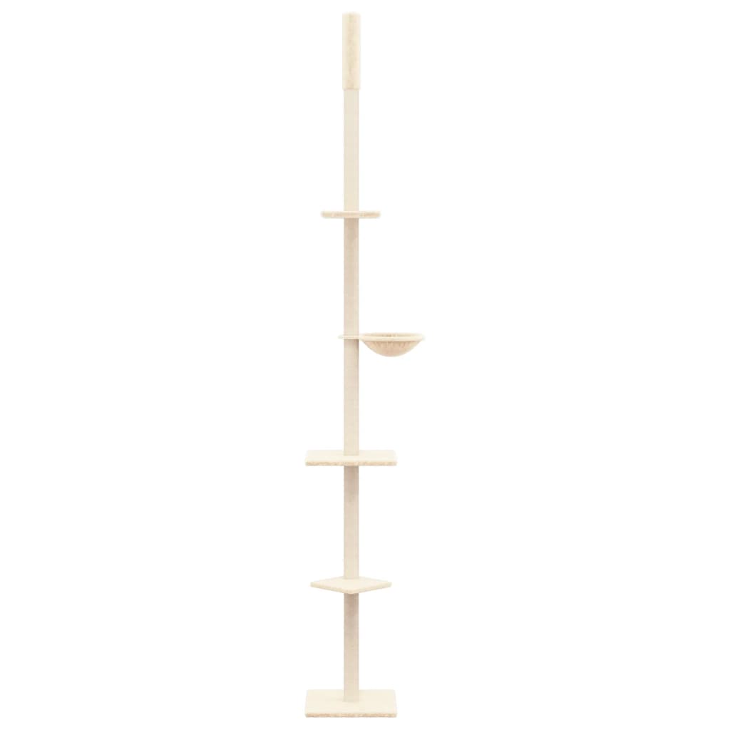 Vidaxl Cat Furniture Pavimento al soffitto 263,5-289,5 cm color crema