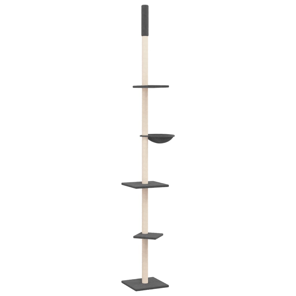 Vidaxl Cat Furniture Pavimento al soffitto 263,5-289,5 cm Grigio scuro