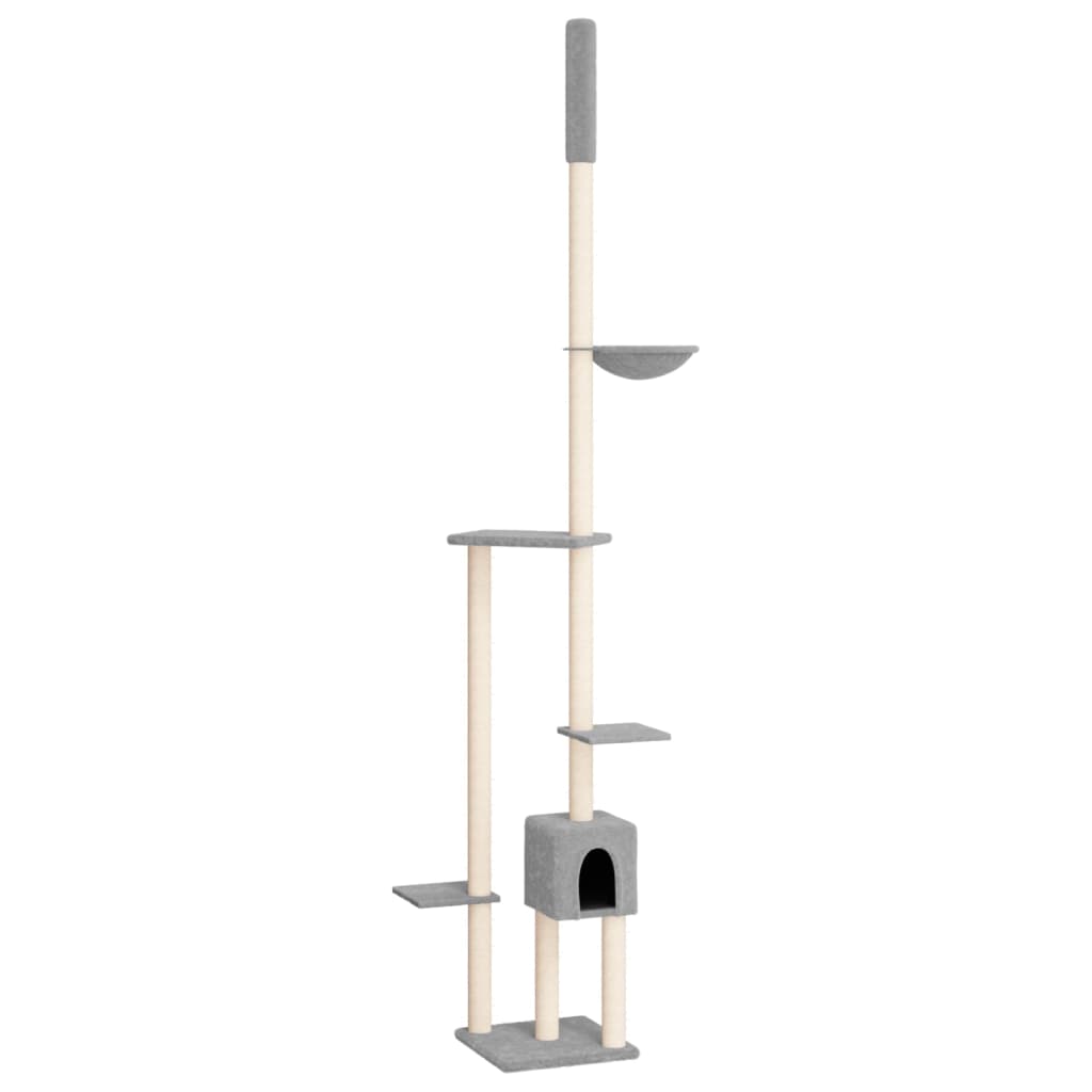 Vidaxl Cat Furniture Pavimento al soffitto 258,5-284,5 cm grigio chiaro