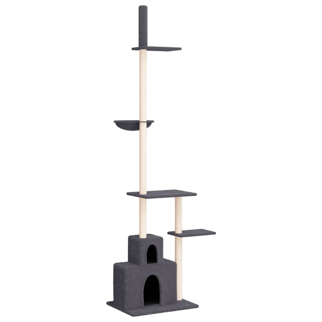 Vidaxl Cat Furniture Pavimento al soffitto 250,5-276,5 cm grigio scuro