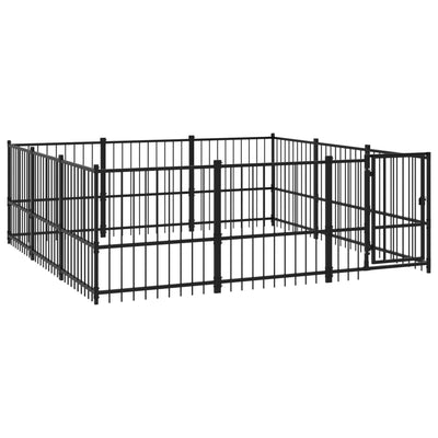 Perrera de perros Vidaxl para acero exterior de 8.47 m²