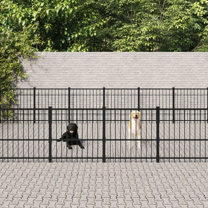 Vidaxl Dog Kennel per 42,34 m² acciaio
