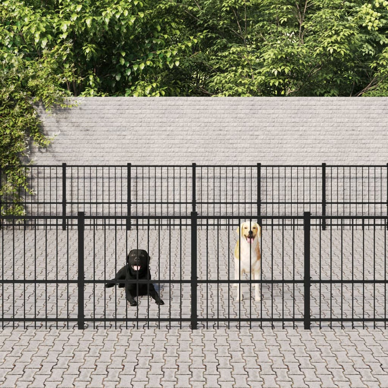 Vidaxl Dog Kennel per 39,52 m² acciaio