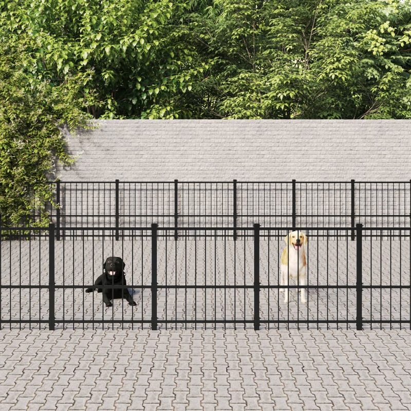 Vidaxl Dog Kennel per 52,69 m² acciaio