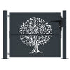 Vidaxl poort 100x75 cm met boomontwerp staal antracietkleurig