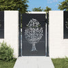 Vidaxl poort 100x125 cm met boomontwerp staal antracietkleurig