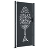 Vidaxl poort 100x175 cm met boomontwerp staal antracietkleurig