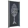 Vidaxl poort 100x200 cm met boomontwerp staal antracietkleurig