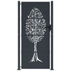 Vidaxl poort 100x200 cm met boomontwerp staal antracietkleurig