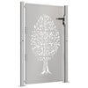 Vidaxl Poort 105x155 CM Diseño de árboles Cortenstaal