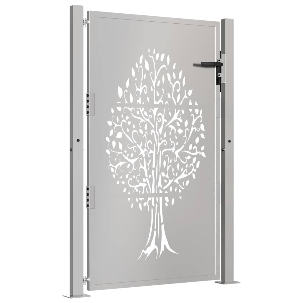Vidaxl poort 100x150 cm boomontwerp cortenstaal